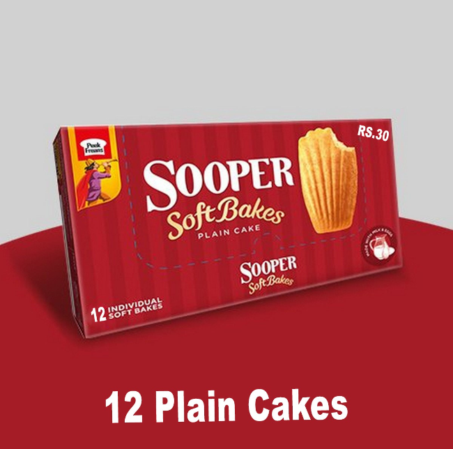 Peek Freans Sooper Soft Bakes Plain Cake - 12 Piece Pack
