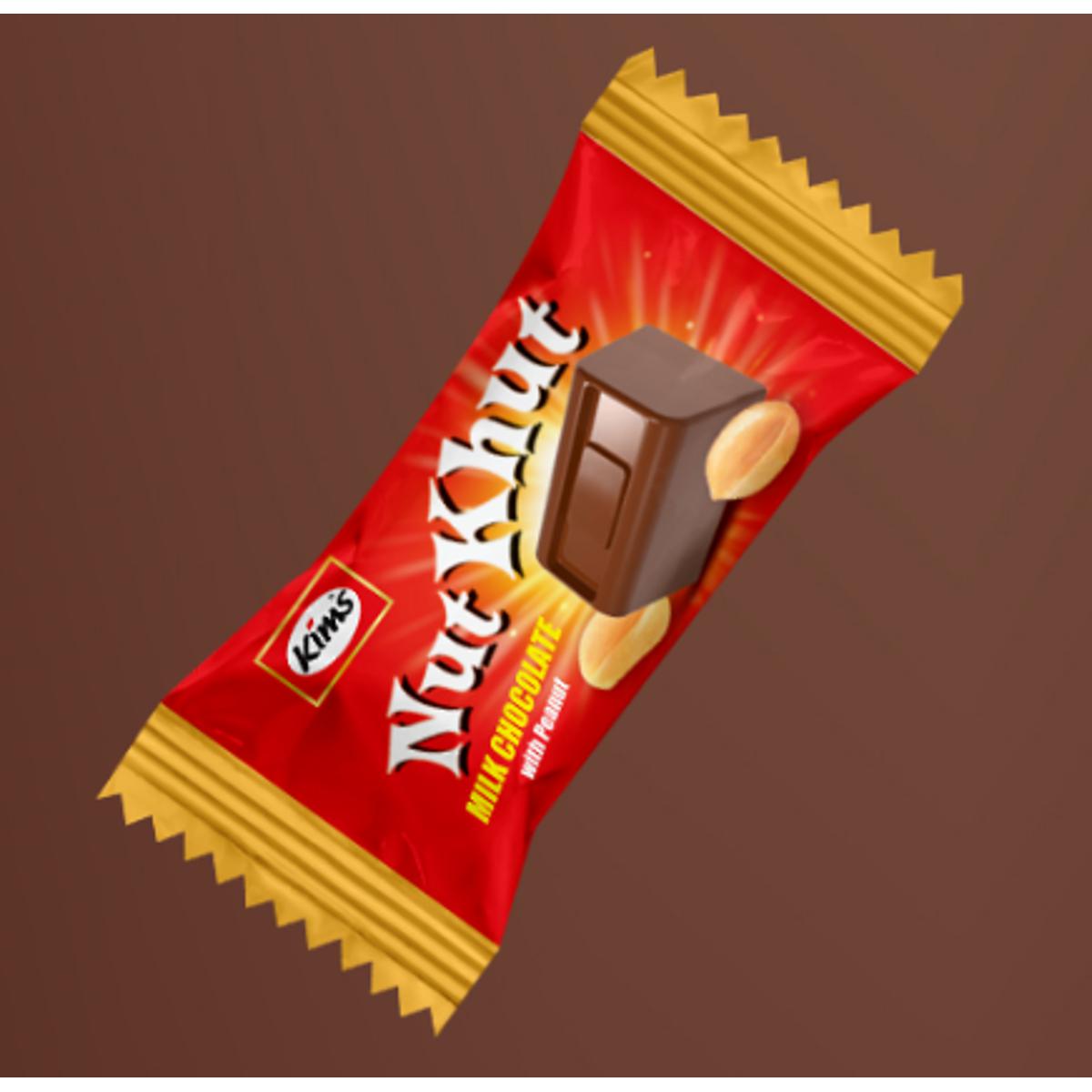 Kims - Nut Khut Chocolate With Peanut - 1Box in 30 Bars