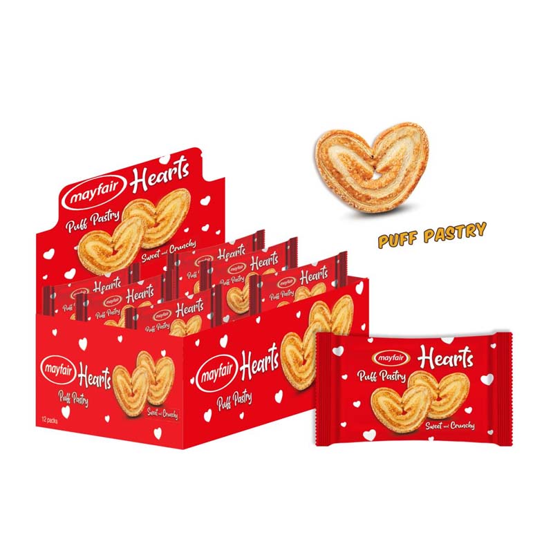 MAYFAIR- PUFF PASTRY HEARTS Biscuits
