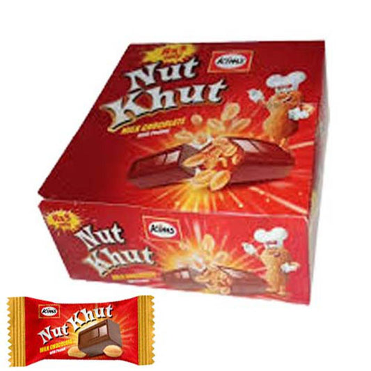 Kims - Nut Khut Chocolate With Peanut -  1Box in 30 Bars