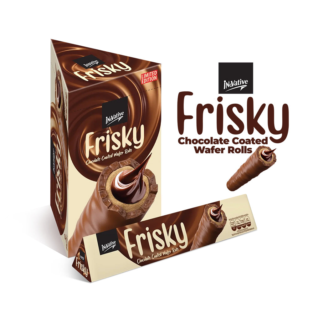 Innovative - Frisky Chocolate coated waffer rolls - Box