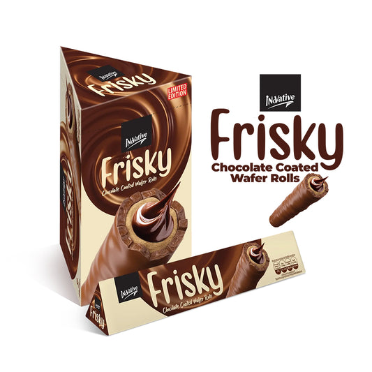 Innovative - Frisky Chocolate coated waffer rolls - Box