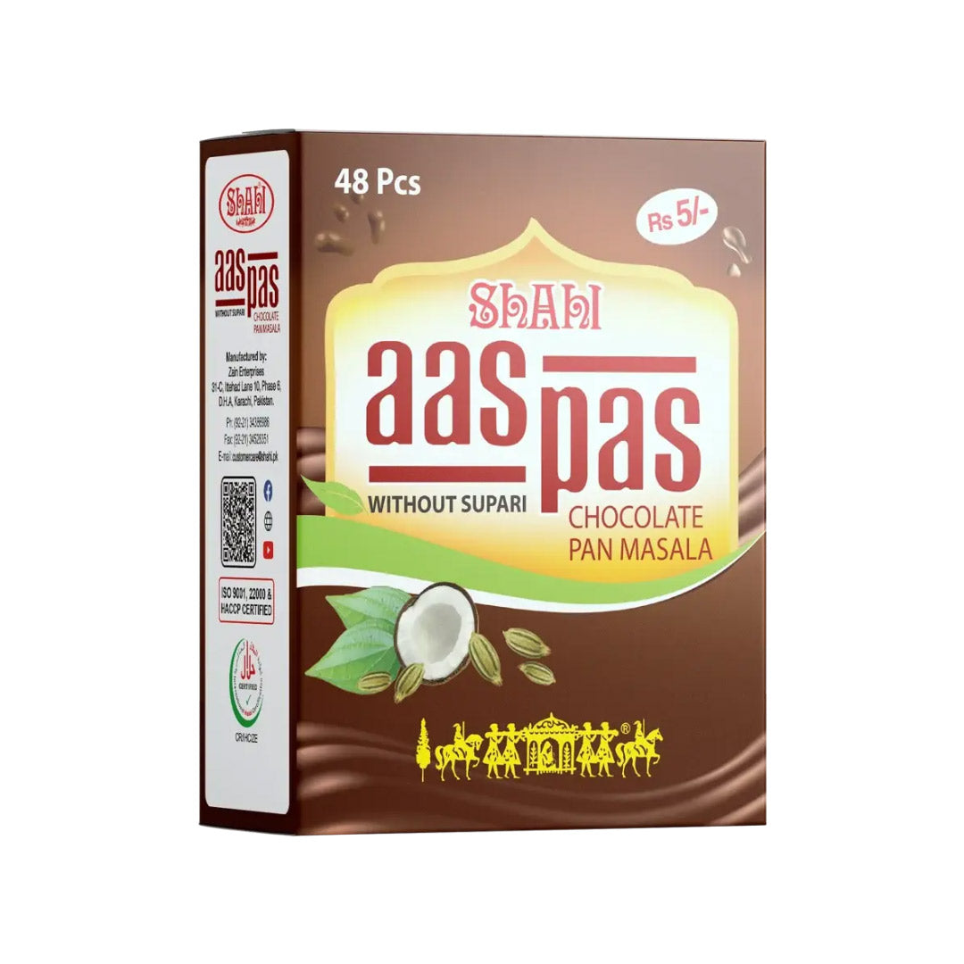 Shahi Pan Masala Aas Pass Chocolate 1 Box - 48PCS