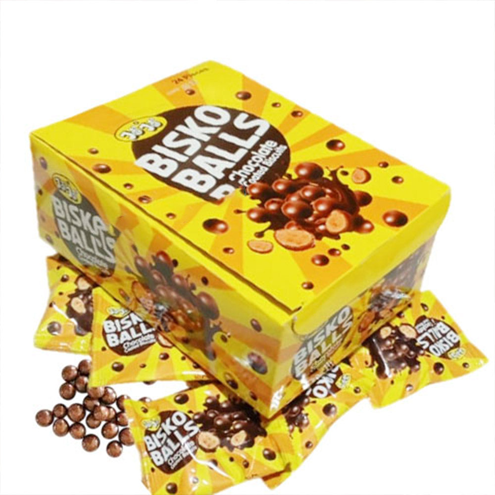 Jojo - Bisko Balls Chocolate Coated Biscuits - 24pcs