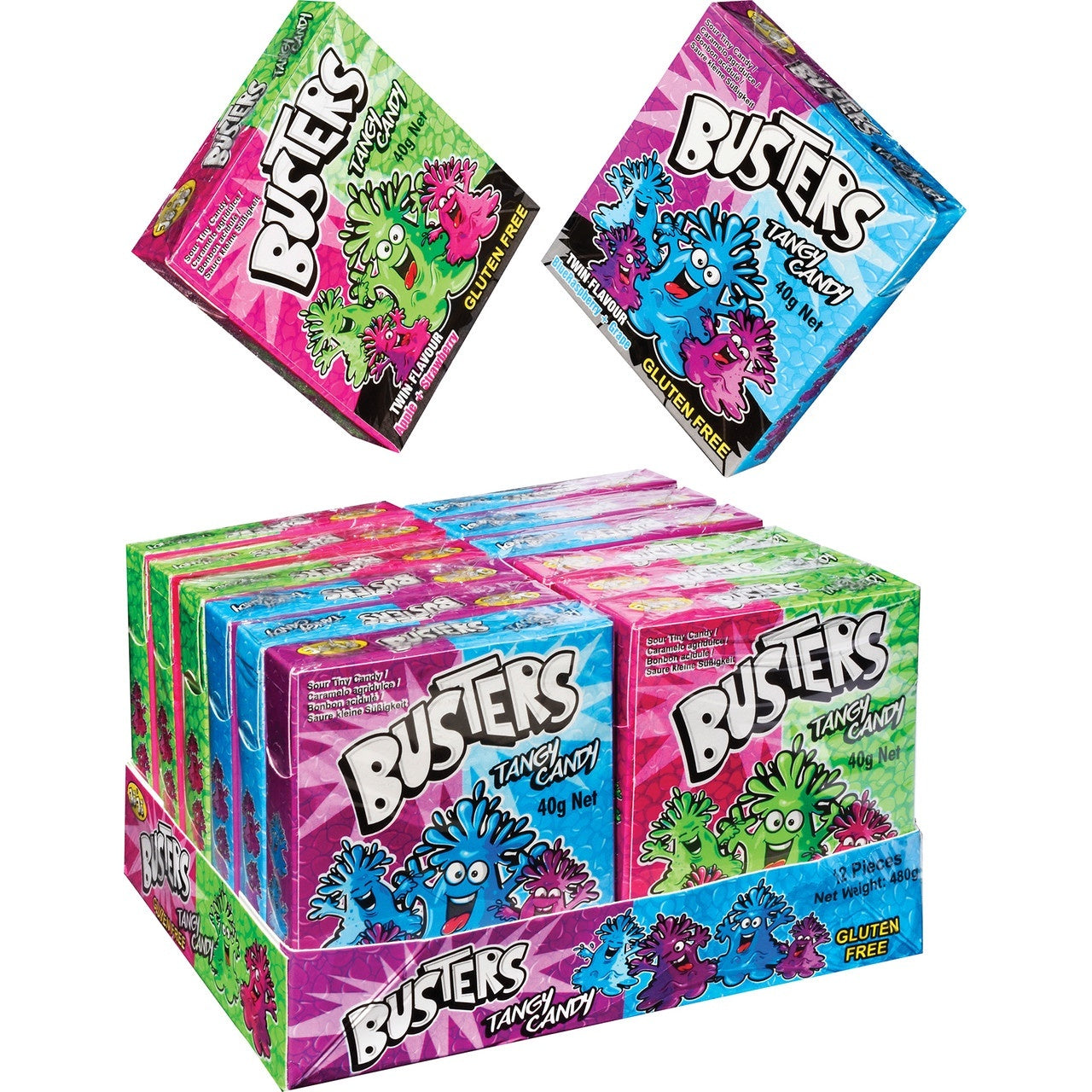 Jojo Busters Tangy Candy Blue Rasp & Grape 40g