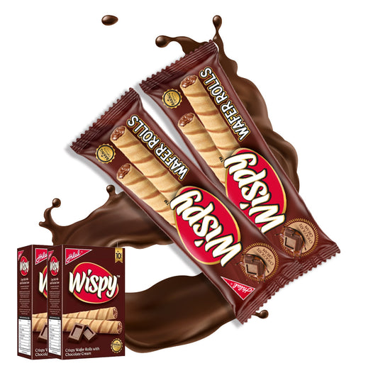 Wispy Wafer Rolls ( Chocolate ) 24Pc/Box